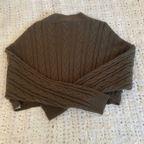 Green half zip knit sweater - Picture 4 of 6